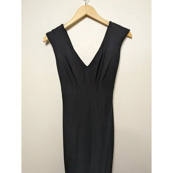 Betsy & Adam Mermaid Gown Size 0 Black Sleeveless Any Occasion Maxi Dress C2 - Picture 7 of 11